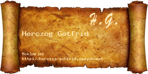 Herczog Gotfrid névjegykártya